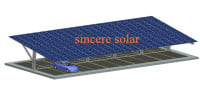 Double Rows Single pole Solar Carport Mounting System